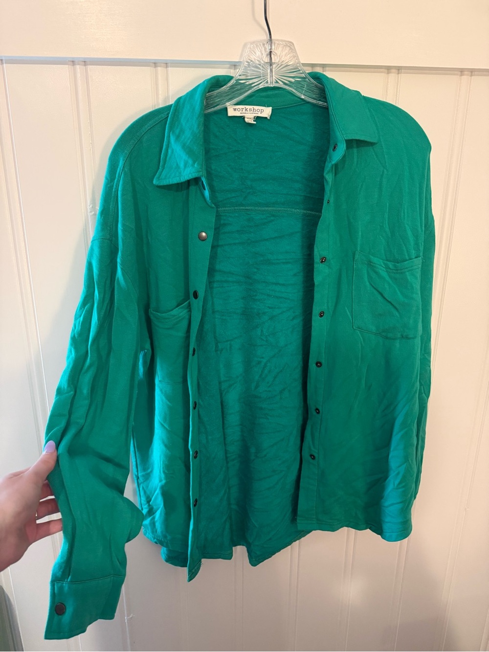 Workshop Republic Clothing Teal Lightweight Shirt Jacket